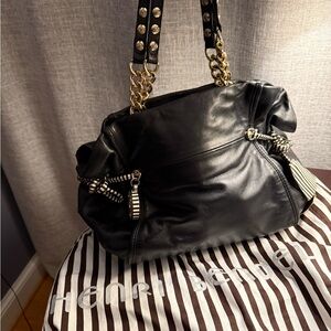 Henri Bendel Black and Gold Shoulder Bag